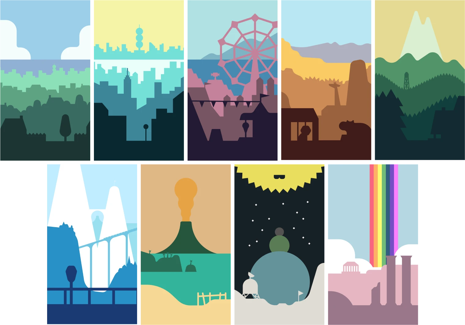 Ice Cream Disaster's different level backgrounds